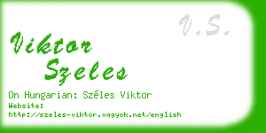 viktor szeles business card